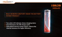 Baterie 18650 3400mAh USB port