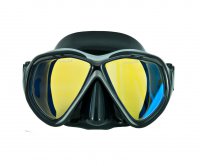 Maska Tiara II (žlutá anti-fog skla, černostříbrný rámeček)